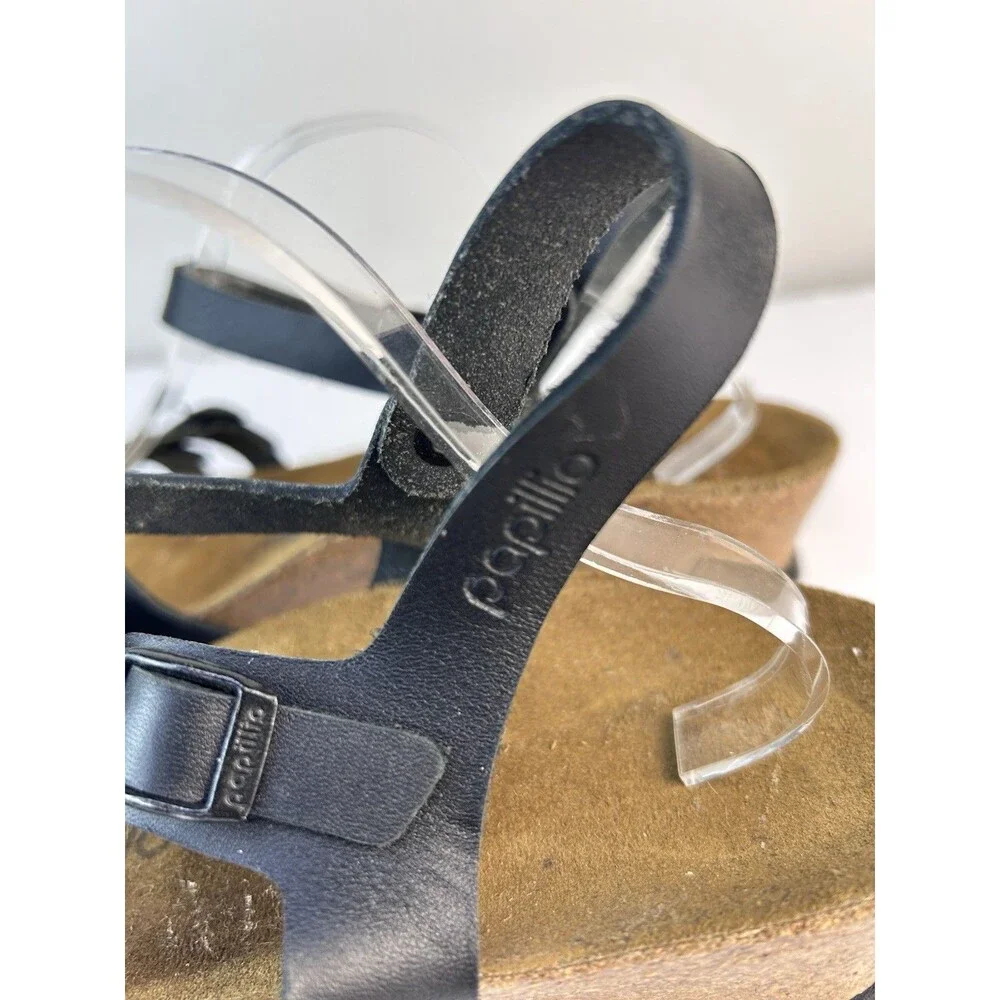 Birkenstock Papillio Leather Sandals  Women's 41 US 10-10.5  Platform Cork Black